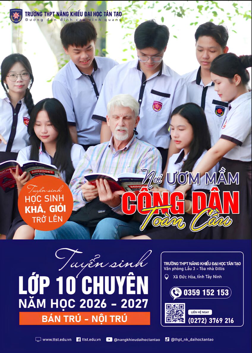 THÔNG BÁO TUYỂN SINH VÀO LỚP 10 CHUYÊN, NĂM HỌC 2026 – 2027